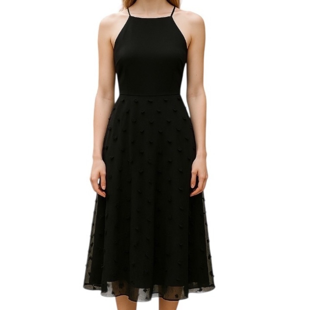 Anthropologie Sunday In Brooklyn Textured Sleeveless Fit Flare Midi Dress Size M
